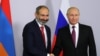 New Armenian Prime Minister Nikol Pashinian (left) with Russian President Vladimir Putin in Sochi on May 14. 