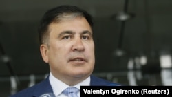 Грузияның бұрынғы президенті, Одесса облысының бұрынғы басшысы Михаил Саакашвили. Киев, 24 сәуір 2020 жыл. 