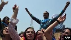 Гражданская акция пакистанских трансгендеров в городе Пешавар