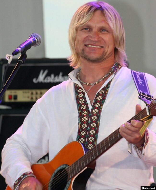 Співак Олег Скрипка, лідер гурту «Воплі Відоплясова», під час одного з фестивалей «Країна мрій»