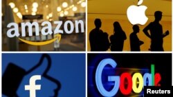 Logotipi: Amazon, Apple, Facebook i Google