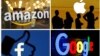 Amazon, Apple, Facebook пен Google логосы. 