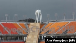 Стадион в Пхенчхане, где пройдут Олимпийские игры 