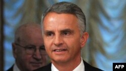 Миинстр иностранных дел Швейцарии Дидье Буркхальтер. 