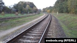 Железная дорога под Гомелем в Беларуси