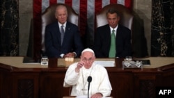 Pope Francis addresses a joint meeting of the U.S. Congress.