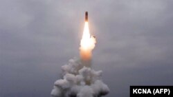 Testimi i një rakete nga Koreja e Veriut. Fotografi nga arkivi. 