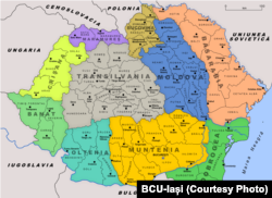 Карта межвоенной "Великой Румынии"