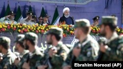 صحنه‌ای از رژه نیروهای مسلح ایران در ۳۱ شهریور ۹۷