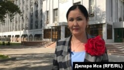 Түркістан облыстық ішкі істер департаментінің баспасөз хатшысы Салтанат Қаракөзова.