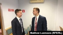 Starješina Schaub iz Kelna, Njemačka (lijevo) i starješina Seegmiller iz američke države Utah u crkvi Isusa Krista u Tveru ranije ovog mjeseca.