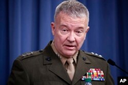 Marine General Frank McKenzie: "Worrisome trend."
