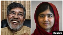 After sharing this year's Nobel Peace Prize with Malala Yousafzai (right), Kailash Satyarthi (left) is hoping to join forces with the Pakistani schoolgirl to help raise awareness about children's rights in the South Asia region. 