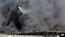دولت عربستان می‌گوید آتش‌سوزی مهار شده و کسی در این حادثه زخمی نشده است.