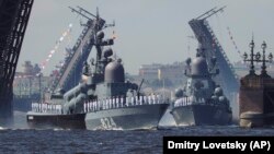 Nave militare prezenta la repetiția paradei de la St. Petersburg, 25 iulie, 2019