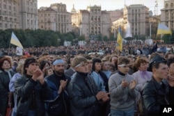 Під час Революції на граніті. Київ, 17 жовтня 1990 року
