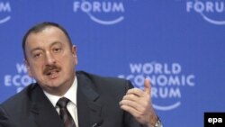 Azerbaijan is now exporting all of the oil and natural gas that it can, President Ilham Aliyev told the World Economic Forum.