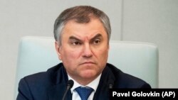 Russian State Duma speaker Vyacheslav Volodin said that lawmakers had decided to hold additional consultations on the second bill and moved the debate to an unspecified date.