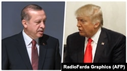 Recep Tayyip Erdogan (majtas) dhe Donald Trump
