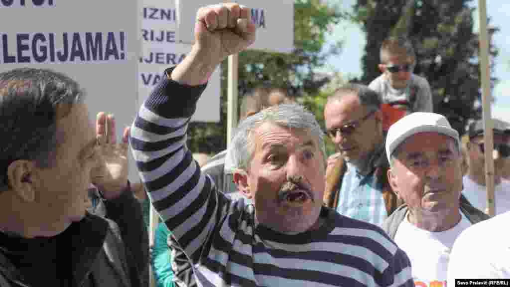 May Day protest of workers in Podgorica