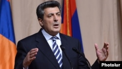 Stepan Demirchian, the head of the People's Party of Armenia, which has insisted on a compromise solution to the Nagorno-Karabakh conflict as the prerequisite for economic development.