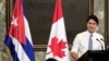 Премьер-министр Канады Джастин Трюдо выступает с лекцией в Гаване, 16 ноября 2016 года (архивное фото)