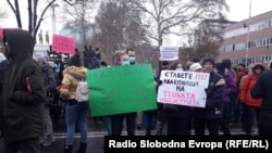 Протест против загадувањето на воздухот во Скопје на 26.01.2019