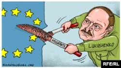 Hogyan használja fel Lukasenka a migránsokat az EU ellen? Olekszij Kusztovszkij ukrajnai karikaturista rajza