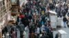 Iran -- Crowd of people in a street in Tehran. FILE PHOTO