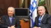 بنیامین نتانیاهو (راست) نخست وزیر و شیمون پرز رییس جمهور اسراییل