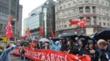 На этом шествии 9 мая 2012 года коммунисты, "Левый фронт" и белоленточники шли вместе