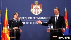 Stevo Pendarovski i Aleksandar Vučić
