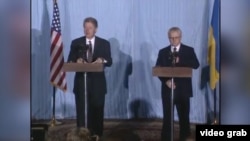 Билл Клинтон и Леонид Кравчук в 1994 году