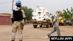 UN peacekeepers patrol in the African country of Mali in August.