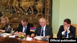 Czech Republic - Armenian Foreign Minister Edward Nalbandian speaks at a meeting of the EU Eastern Partnership and Visegrad Four Foreign Ministers’ meeting in Prague, 4May, 2016