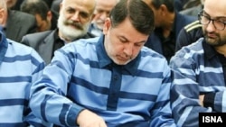 محمدرضا خانی در یکی از جلسات دادگاه بانک سرمایه، شهریور ۹۸