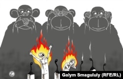 Ғалым Смағұлұлы салған карикатура