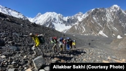 Members of HikeVentures as they scale Badakhshan's Mount Noshaq -- the first Afghan team to do so.