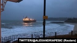 The Kuzma Minin aground off England's southwestern coast