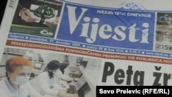 Montenegro - Podgorica, ilustrative photo: daily "Vijesti", newspaper, 21Dec2012 