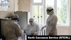 Госпиталь в Махачкале во время пандемии коронавируса. Иллюстративное фото