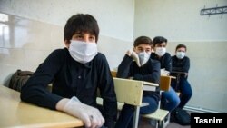 School students in Mashhad, Iran. Undated