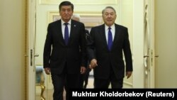 Сооронбай Жээнбеков менен Нурсултан Назарбаев. 25-декабрь, 2017-жыл.