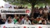 Armenia -- Members of the Armenian Revolutionary Federation protest against controversial Turkish-Armenian agreements on September 15, 2009.