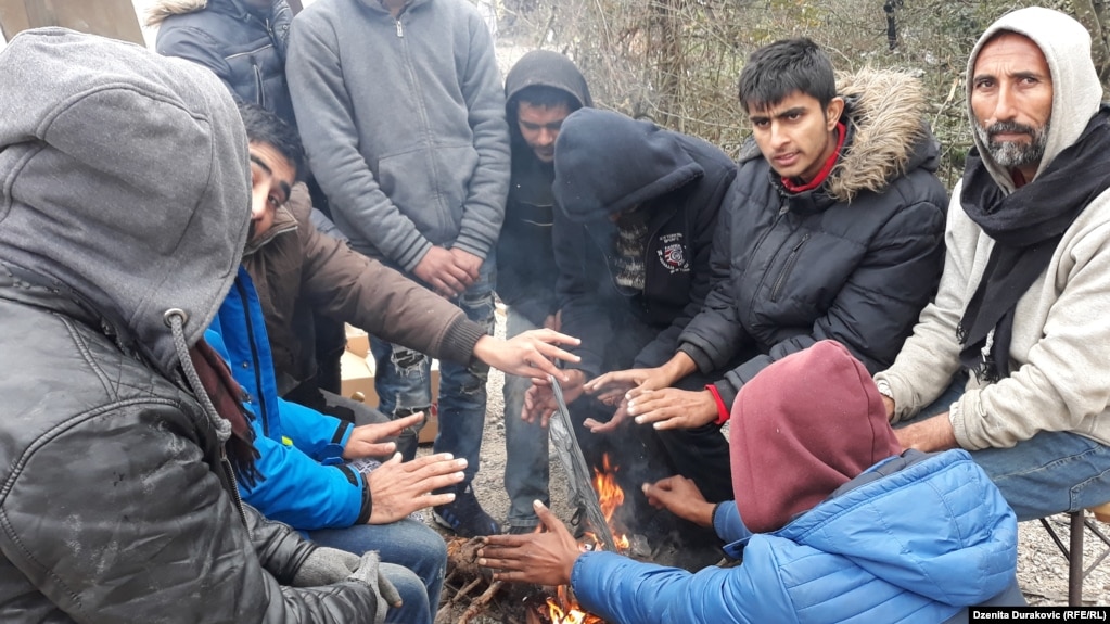 Migranti u kampu Vučjak