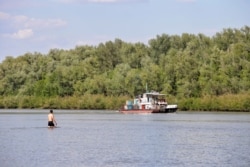 The Ural River in Uralsk, West Kazakhstan region