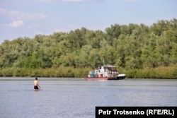Река Урал. Уральск, Западно-Казахстанская область, 26 июня 2019 года