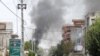 Smoke rises from an area where explosions and gunshots were heard in Jalalabad on July 28.