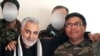 Quds Force commander Qassem Soleimani (left) with Afghan Alireza Tavasoli, commander of the Fatemiyoun Brigade, who was killed fighting in Syria. 