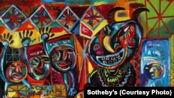 Londonun Sotheby qalereyasının Qafqaz və Mərkəzi Asiya sərgisində C.Mircavadovun rəsmi, 2013